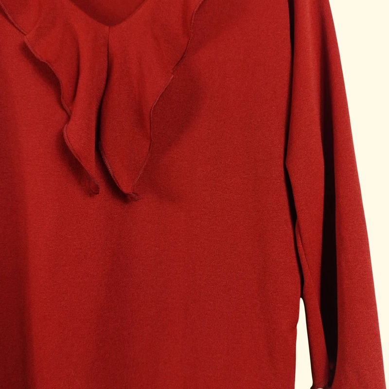 Diplomat, bordó színű, hosszú ujjú női felső, L méret