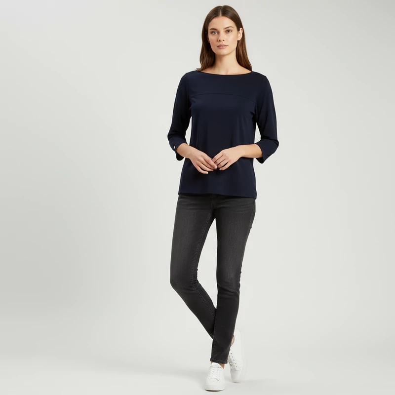 Esprit, sötétkék színű, hosszú ujjú női felső, M méret