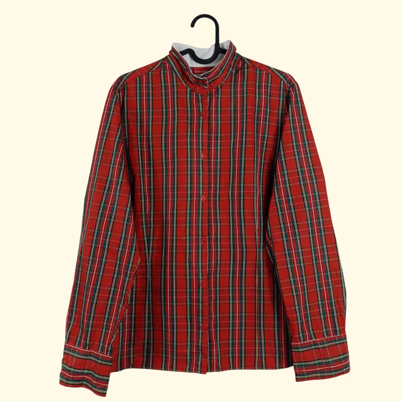 Laura di Sarpi, kockás, hosszú ujjú női felső, L méret