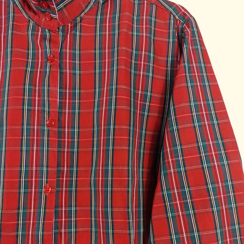 Laura di Sarpi, kockás, hosszú ujjú női felső, L méret