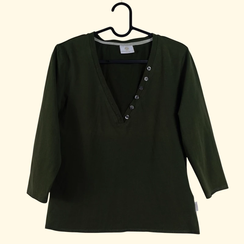 North Sails, kekizöld színű, hosszú ujjú női felső, M méret