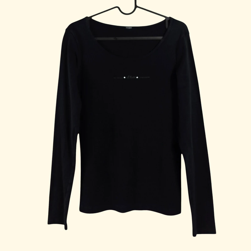 s.Oliver, fekete színű, hosszú ujjú női felső, S méret