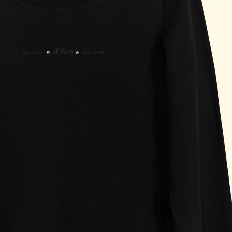 s.Oliver, fekete színű, hosszú ujjú női felső, S méret