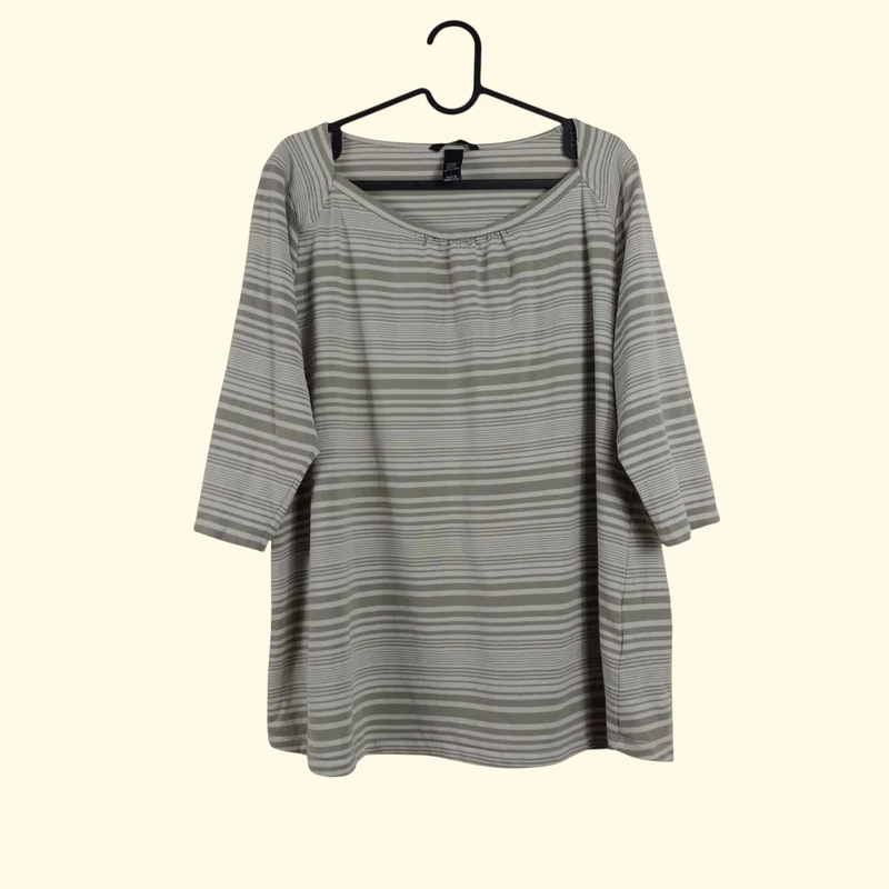 H&M, csíkos, hosszú ujjú női felső, 2XL méret