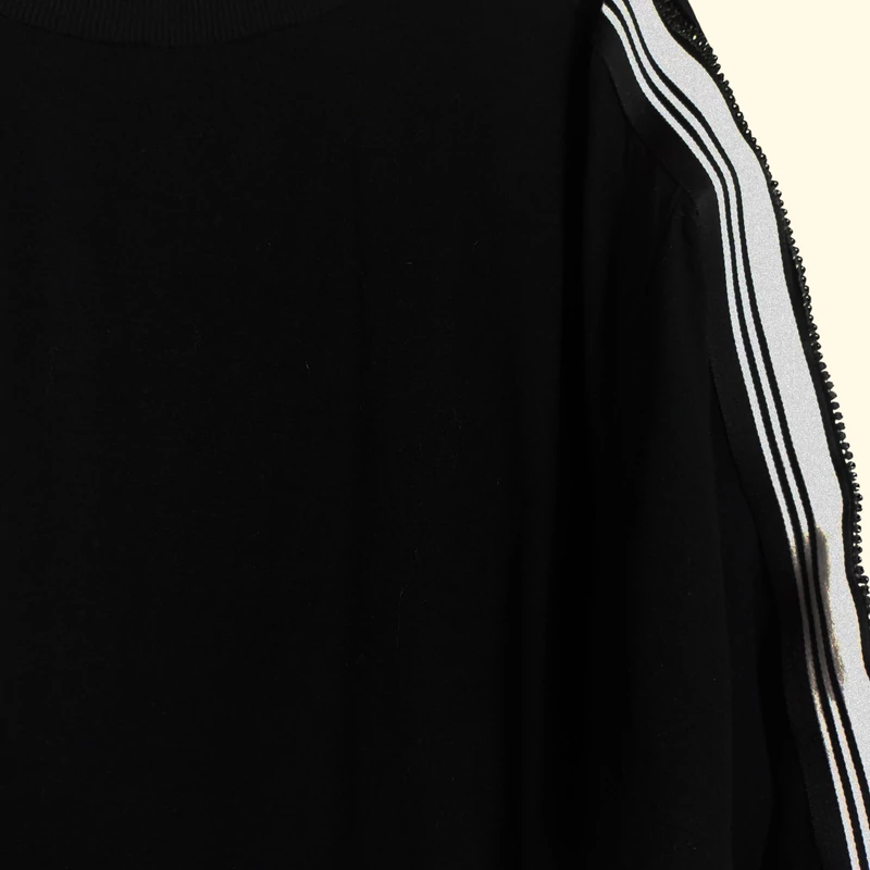 Dqmane, fekete színű, hosszú ujjú női felső, S méret