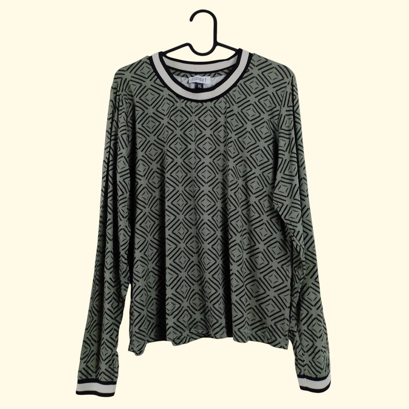 True Spirit, mintás, hosszú ujjú női felső, L méret