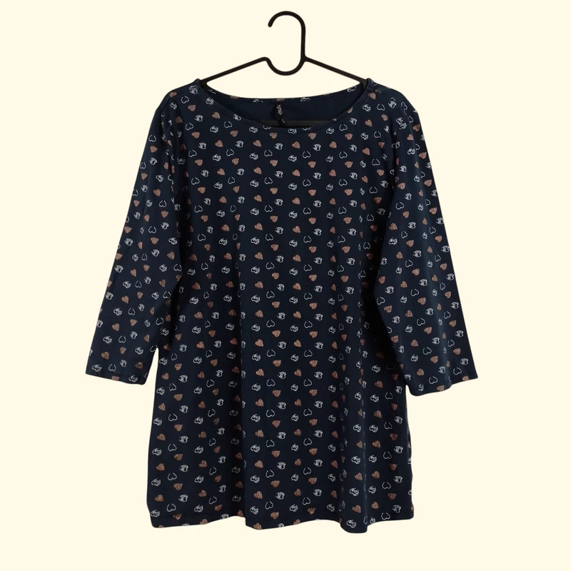 NKD, mintás, 3/4-es ujjú női felső, L méret