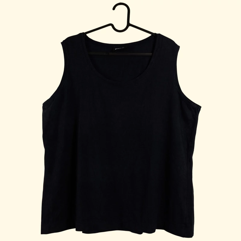 Promiss, sötétkék színű, ujjatlan női felső, 2XL méret