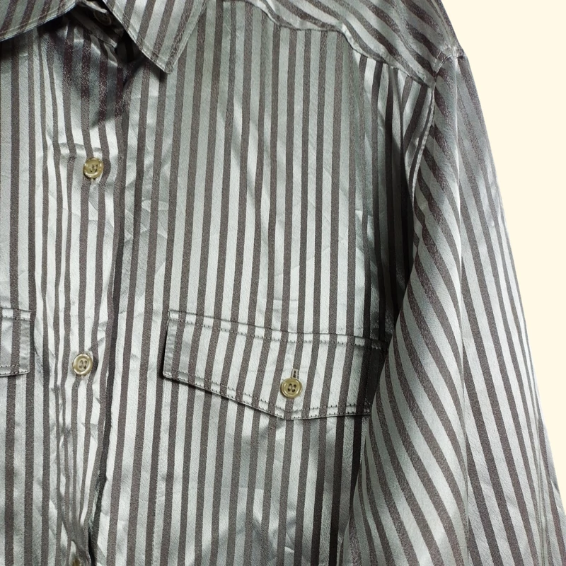 Tru Blouse, mintás, hosszú ujjú női felső, M méret