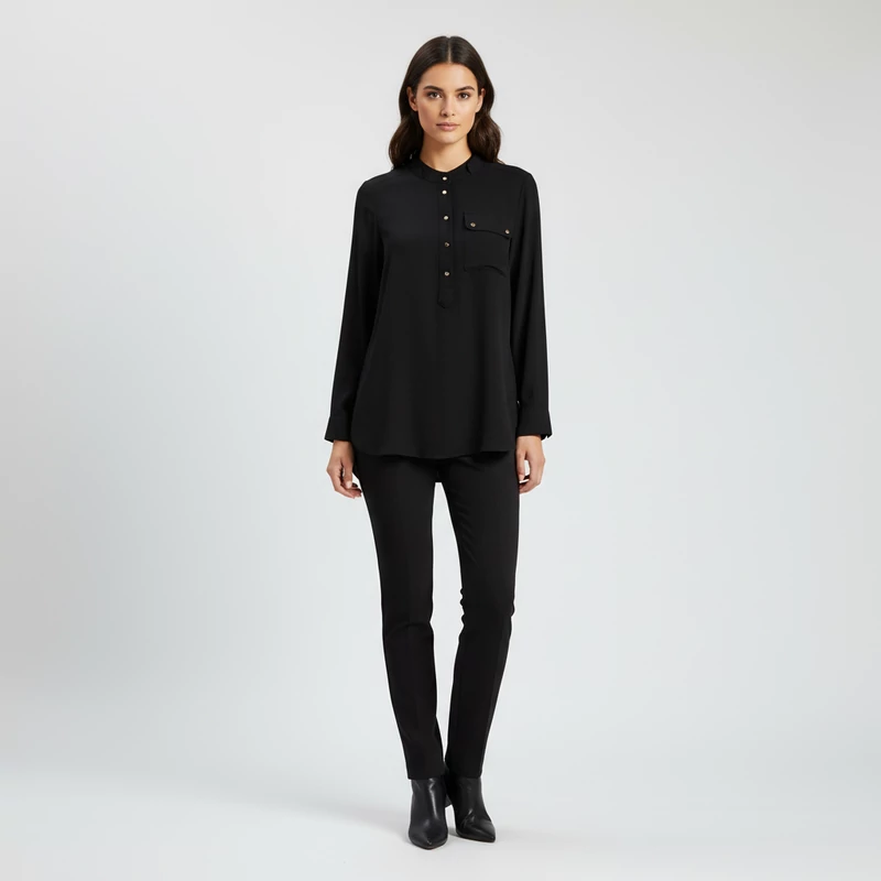 Vero Moda, fekete színű, hosszú ujjú női felső, S méret