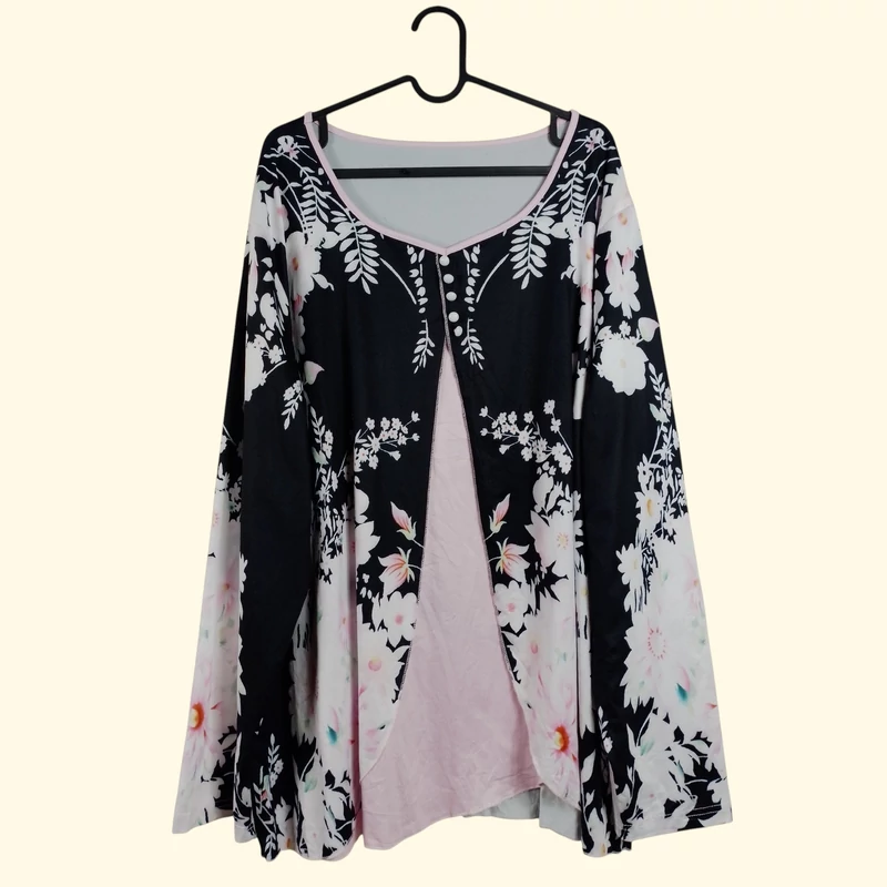 Mintás, hosszú ujjú női felső, 2XL méret