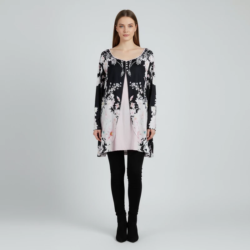 Mintás, hosszú ujjú női felső, 2XL méret