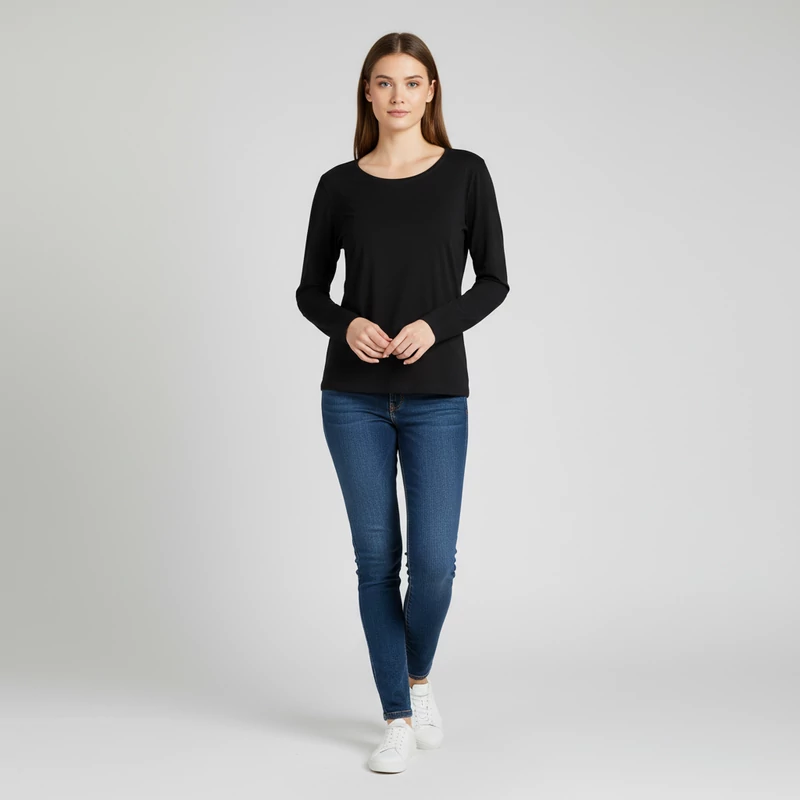 Etam, sötétszürke színű, hosszú ujjú női felső, XL méret