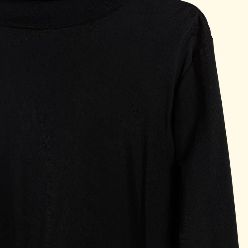 Fekete színű, hosszú ujjú női felső, M méret