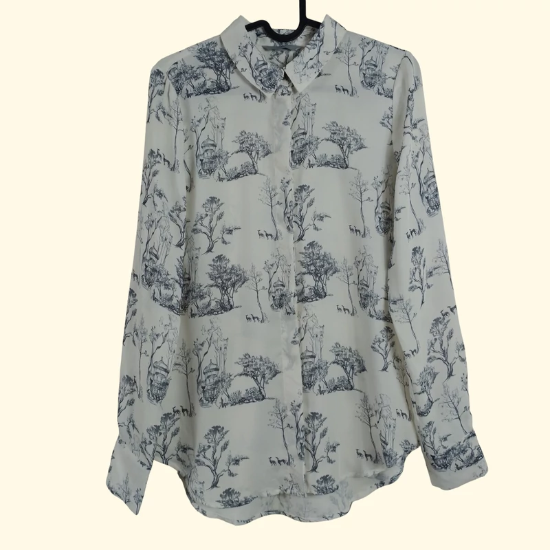 H&M, mintás hosszú ujjú női felső, M méret