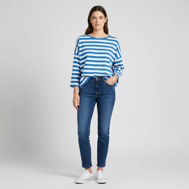 Esprit, mintás, hosszú ujjú női felső, L méret