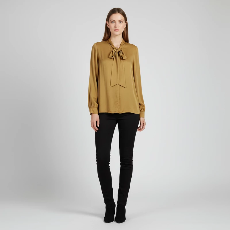 Envy, aranysárga színű, hosszú ujjú női felső, S méret