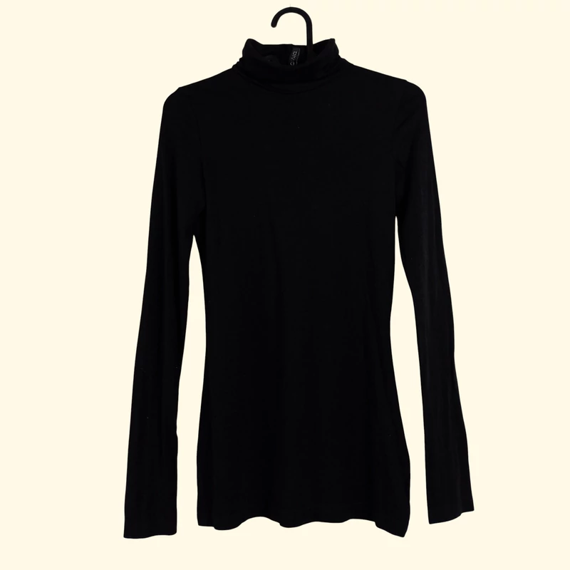 H&M, fekete színű, hosszú ujjú női felső, XS méret