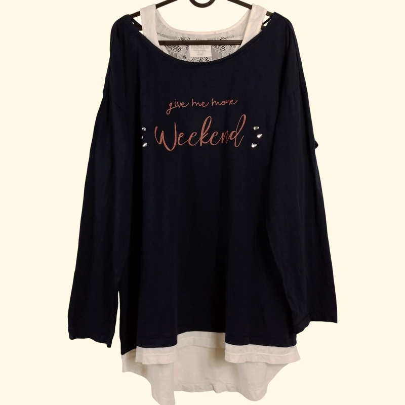 Gina Benotti, mintás, hosszú ujjú női felső, L méret