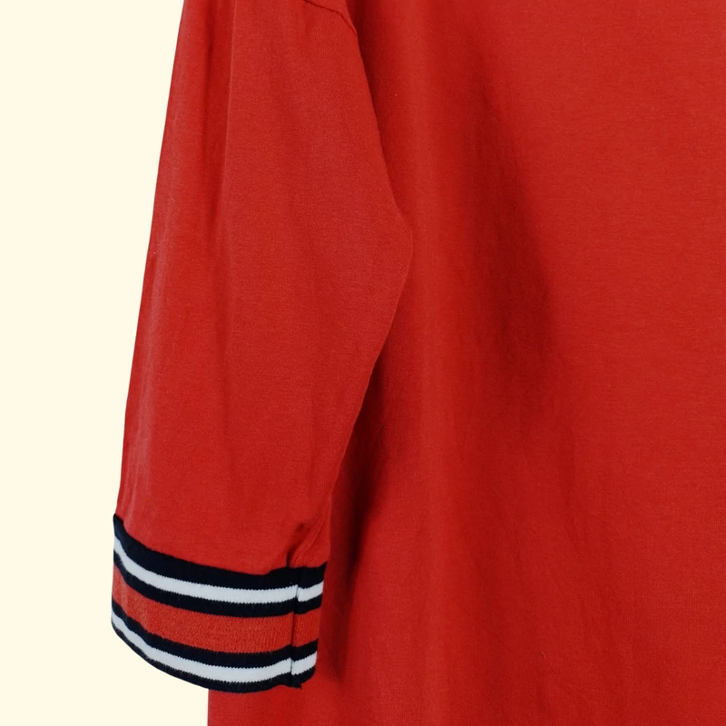 Comma, piros színű, 3/4-es ujjú női felső, M méret