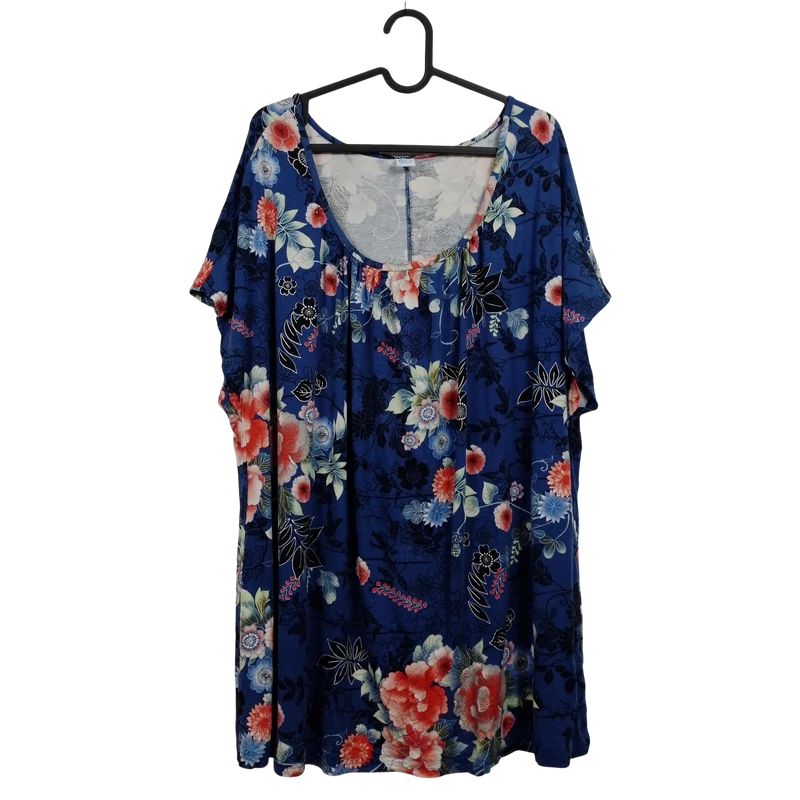 M&Mode, mintás, rövid ujjú női felső, XXL méret