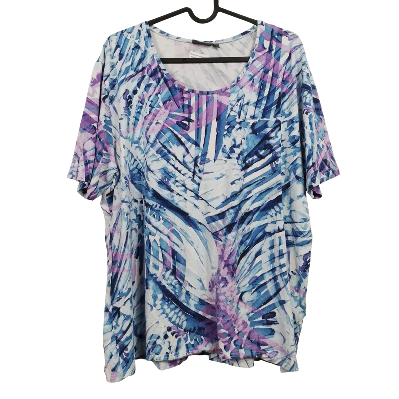 Marinello, mintás, rövid ujjú női felső, XXL méret