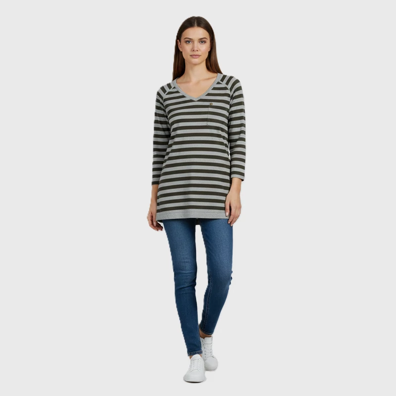 Mintás, hosszú ujjú női felső, L méret