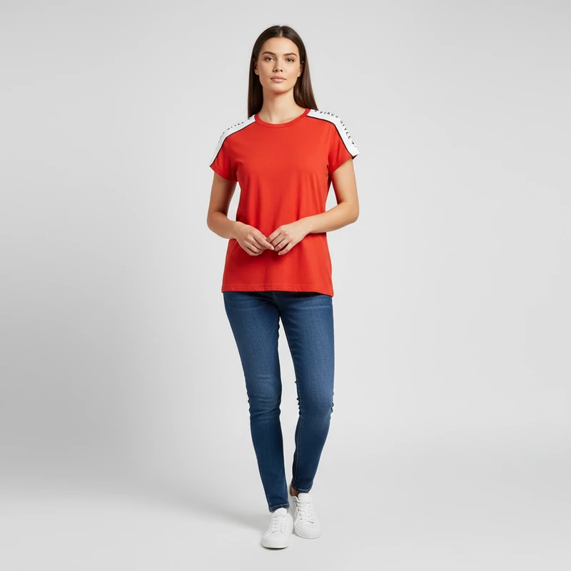 AV, mintás, rövid ujjú női felső, XS méret