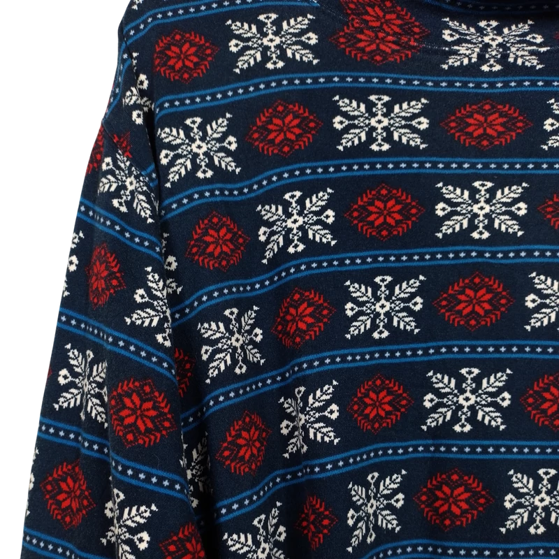 Lands'End, mintás, hosszú ujjú női felső, L méret