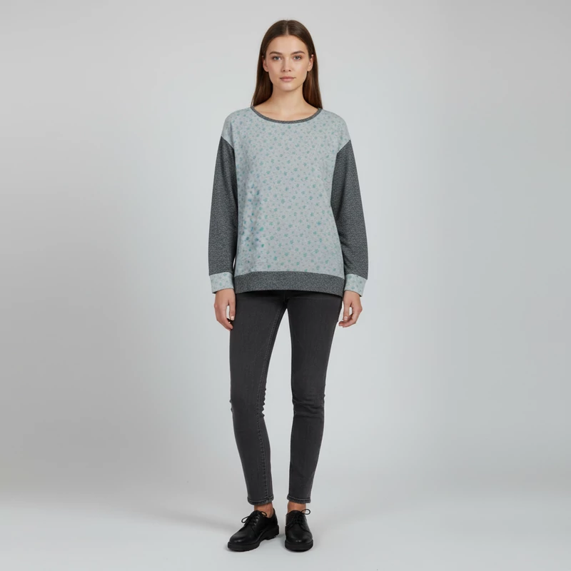 Noir, mintás, hosszú ujjú női felső, L méret