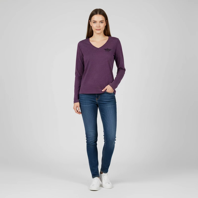 Vestino Due, mintás, hosszú ujjú női felső, S méret