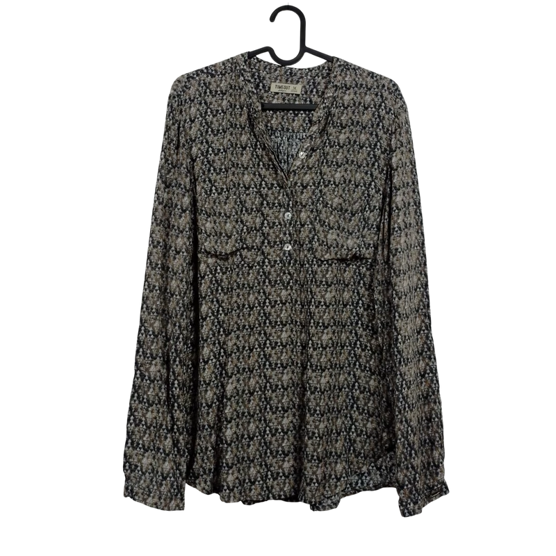 Timeout, mintás, hosszú ujjú női felső, M méret