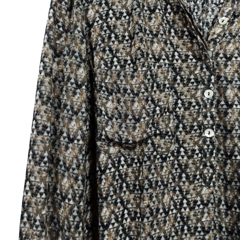 Timeout, mintás, hosszú ujjú női felső, M méret