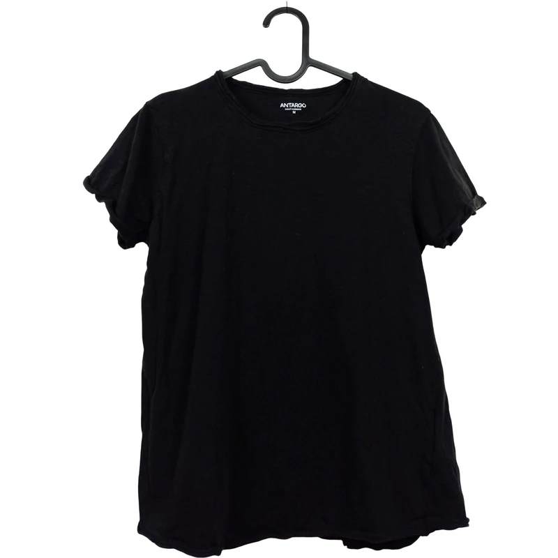 Antargo, fekete színű, rövid ujjú női felső, M méret