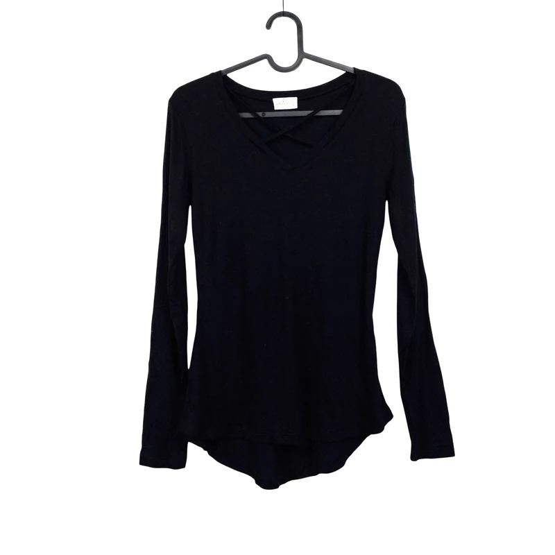 Glitz, fekete színű, hosszú ujjú női felső, S méret