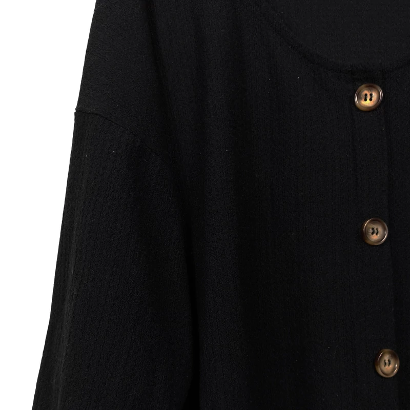 Gina, fekete színű, hosszú ujjú női felső, L méret