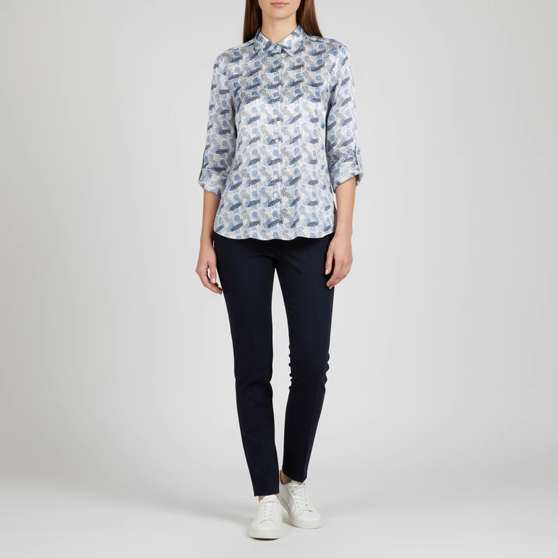 y Trend, mintás, hosszú ujjú női felső, M méret