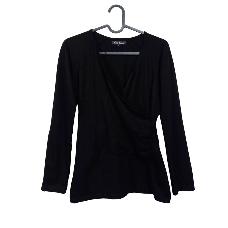 King Louie, fekete színű, hosszú ujjú női felső, S méret