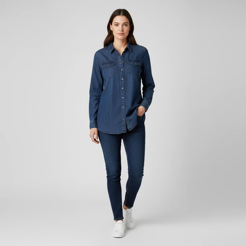 Esmara, kék színű, hosszú ujjú női felső, M méret