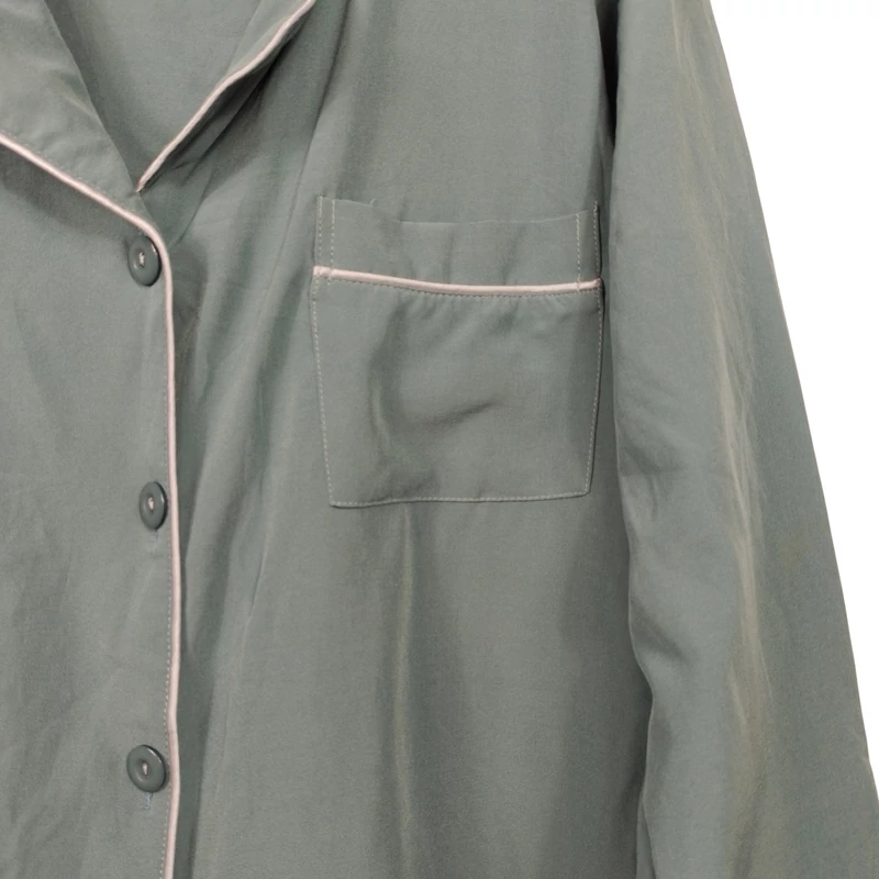 Türkizzöld színű, hosszú ujjú női felső, M méret