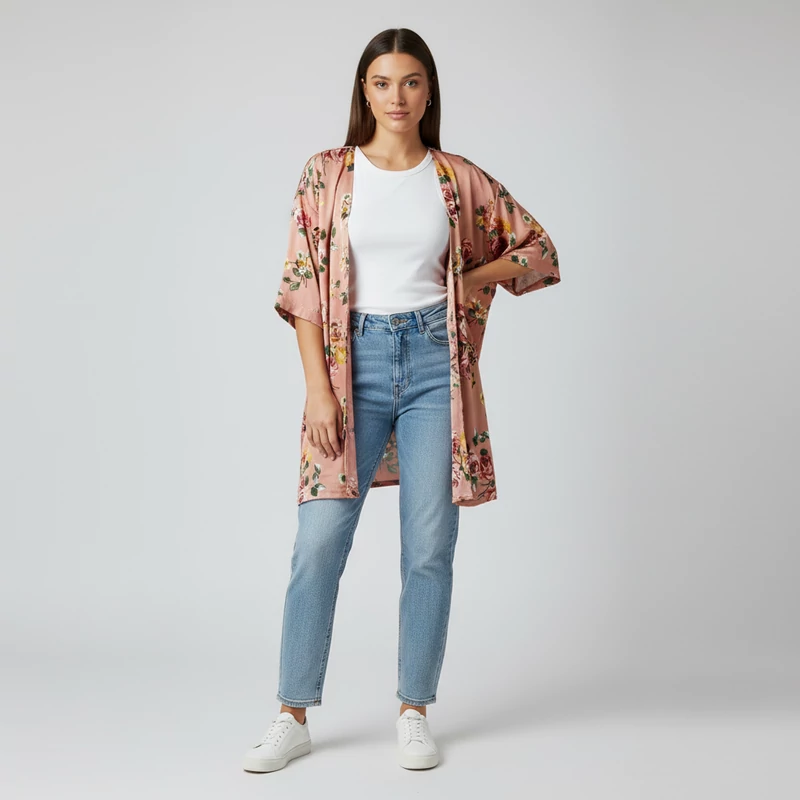 Boohoo, mintás, hosszú ujjú női felső, L méret