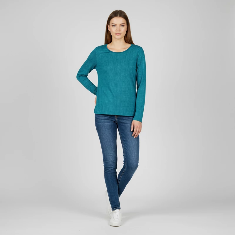 C&A, mintás, hosszú ujjú női felső, M méret