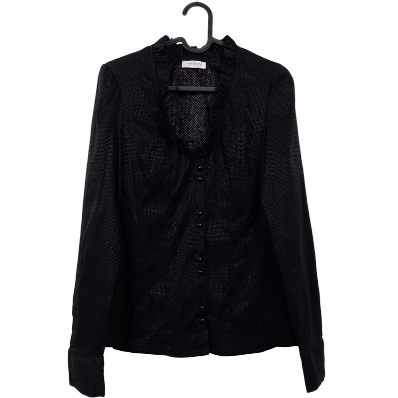 Orsay, fekete színű, hosszú ujjú női felső, S méret