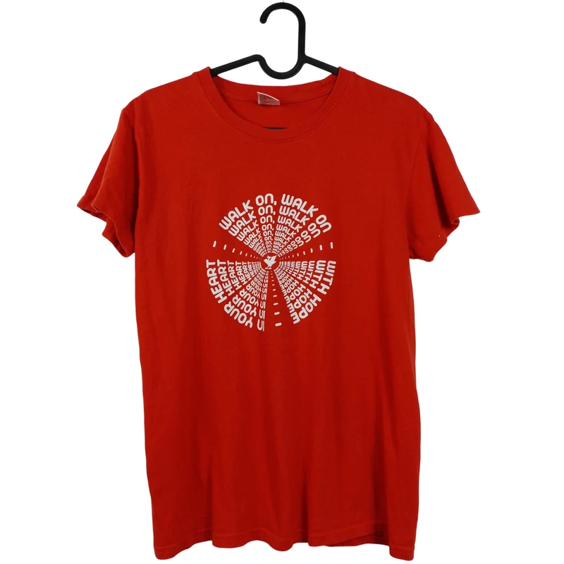 Mintás, rövid ujjú női felső, S méret