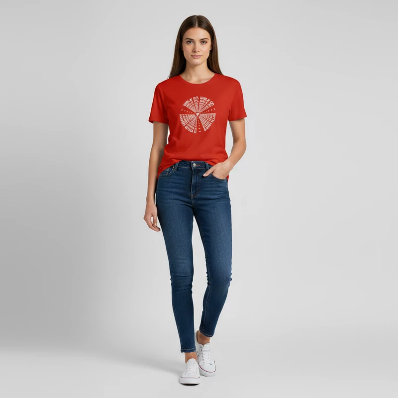 Mintás, rövid ujjú női felső, S méret