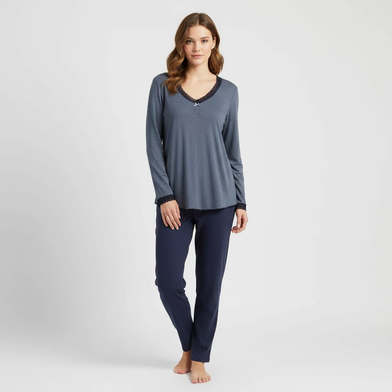 Body, szürke színű, hosszú ujjú női felső, L méret