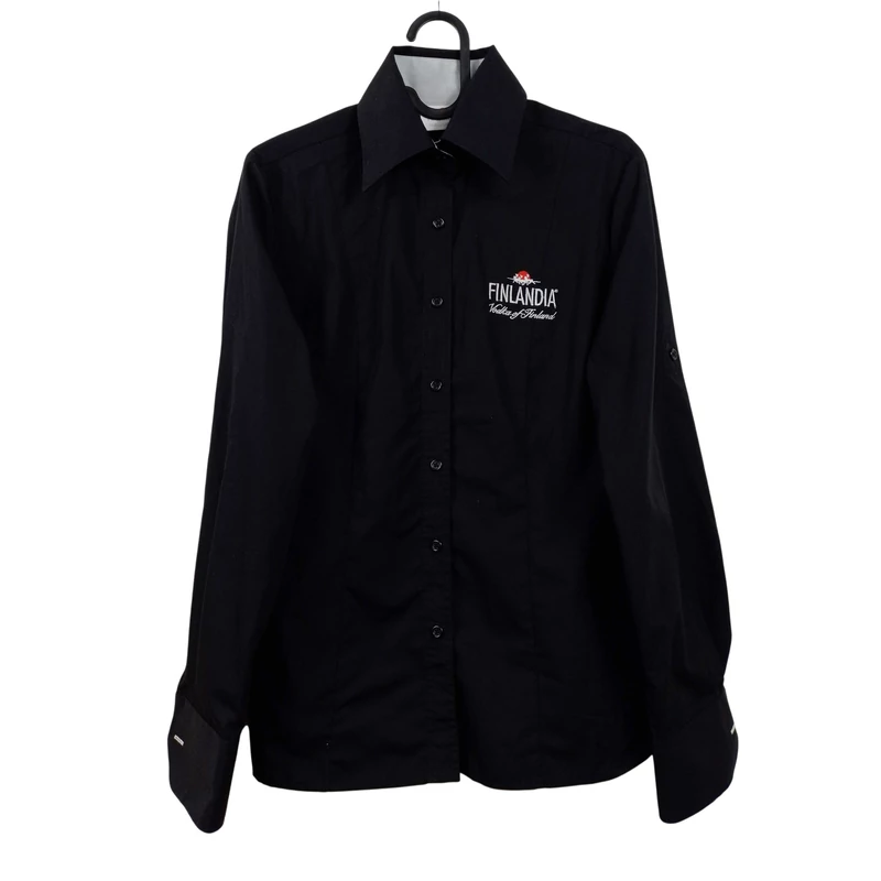 Finlandia, fekete színű, hosszú ujjú női felső, M méret