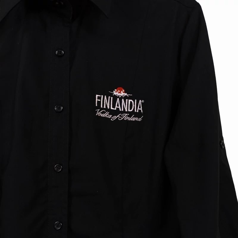 Finlandia, fekete színű, hosszú ujjú női felső, M méret