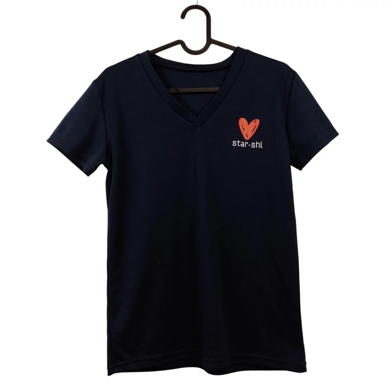 Mintás, rövid ujjú női felső, S méret