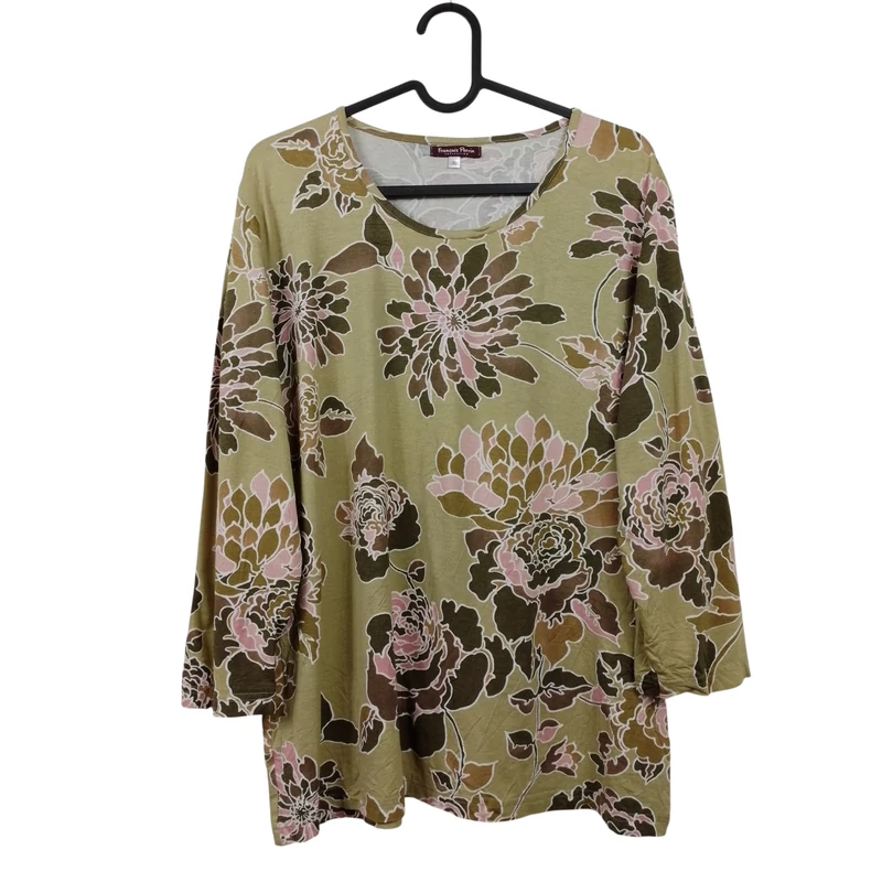 François Perrin, mintás, hosszú ujjú női felső, XL méret